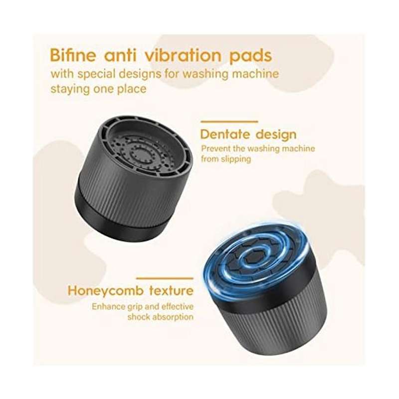4pcs Washing Machine Feet Pads Adjustable Anti-vibration Shockproof Cushion Fixer Base Heightening B