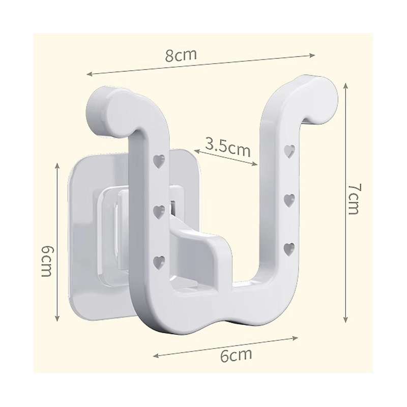 4PCS Wall Mounted Shoe Rack, Slipper Holder Slippers Organizer Self Adhesive Shoe Rack for Door Clos