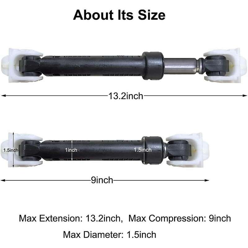 4pcs Washer Shock Absorbers Replacement for Replaces 8182703 Ap3868181 1173231 8181646, Ps989596