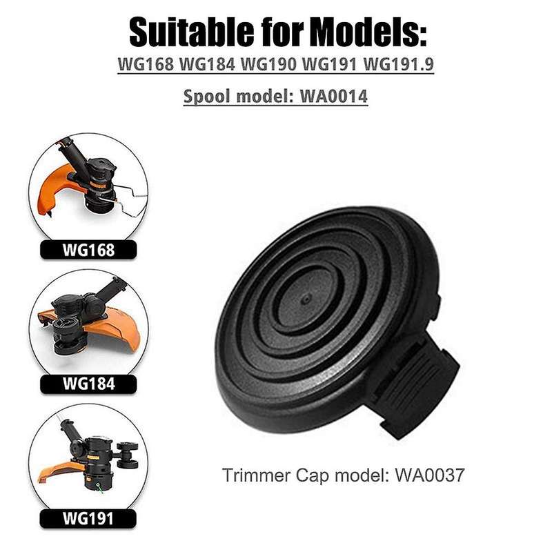 4Pcs WA0037 Spool Cap Cover, Replacement Spool Caps Compatible WG184 WG168 WG190 WG191 Weed Eater El