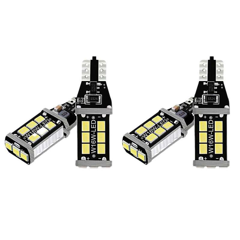 4Pcs White Canbus LED Bulb for Car Backup Reverse Lights 912 921 T15 W16W