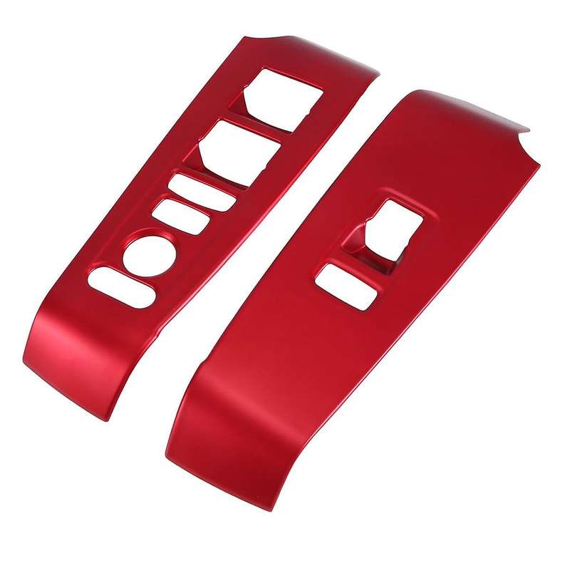 4pcs Window Lift Switch Cover Trim Decor for 11th 2022 2023 Red Interior Accessories