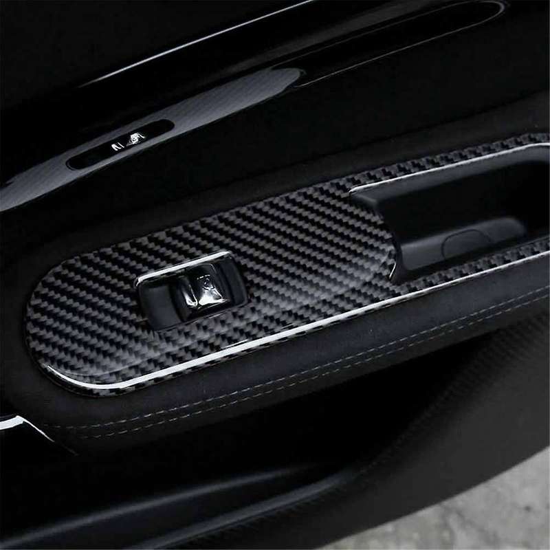 4Pcs Window Lift Switch Trim Car Door Switch Panel Trim for Mini Countryman F60 2017 2018 2019 2020