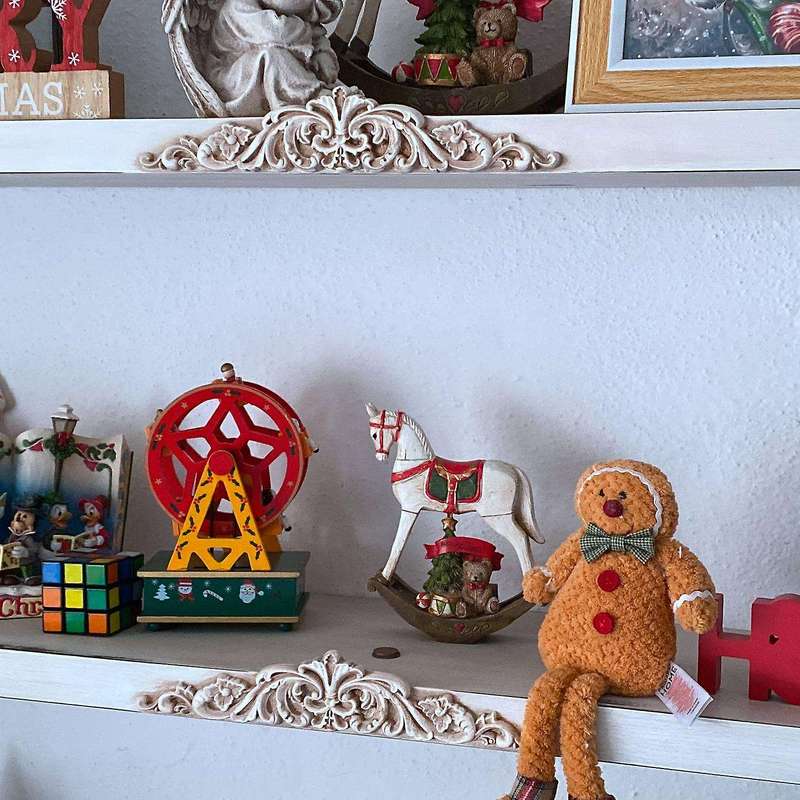 4Pcs Wood Carving Decal Furniture Corner Onlay Applique Home Decor