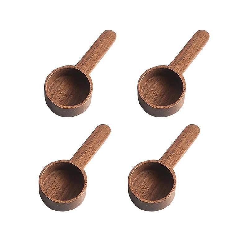 4pcs Wooden Measuring Spoon Set Kitchen Tea Coffee Spoon Cooking Household Measuring Utensils