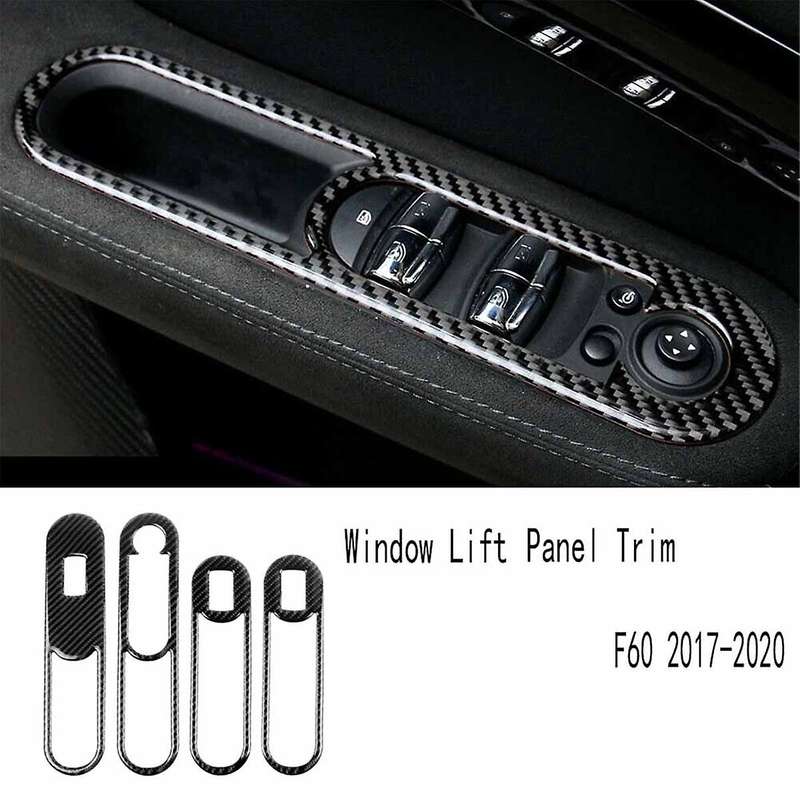 4pcs Window Lift Switch Trim Car Door Switch Panel Trim for Countryman F60 2017 2018 2019 2020