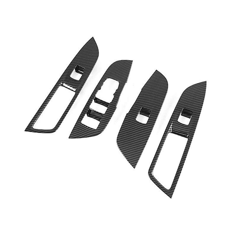 4Pcs/Set Auto Interior Window Lift Switch Button Cover Trim for 2019 2020 LHD Car Accessories