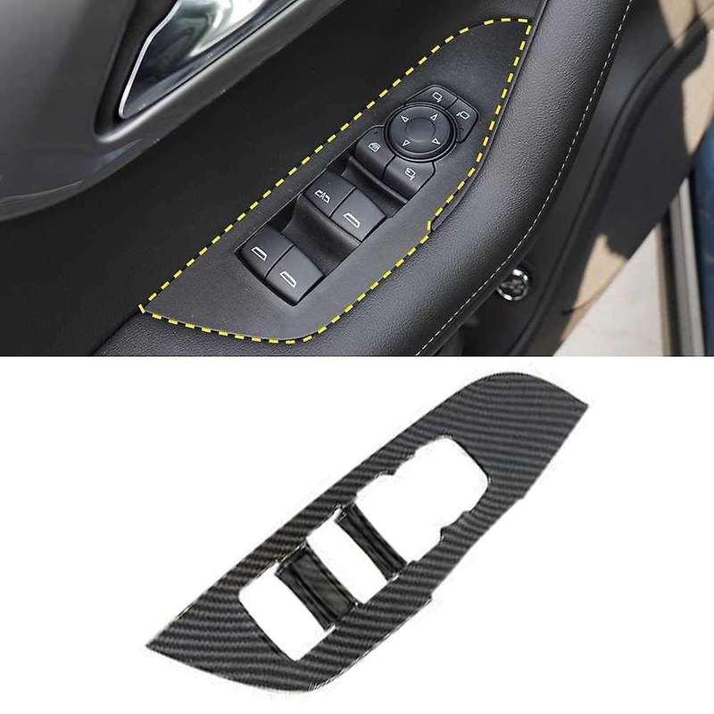 4Pcs/Set Auto Interior Window Lift Switch Button Cover Trim for 2019 2020 LHD Car Accessories