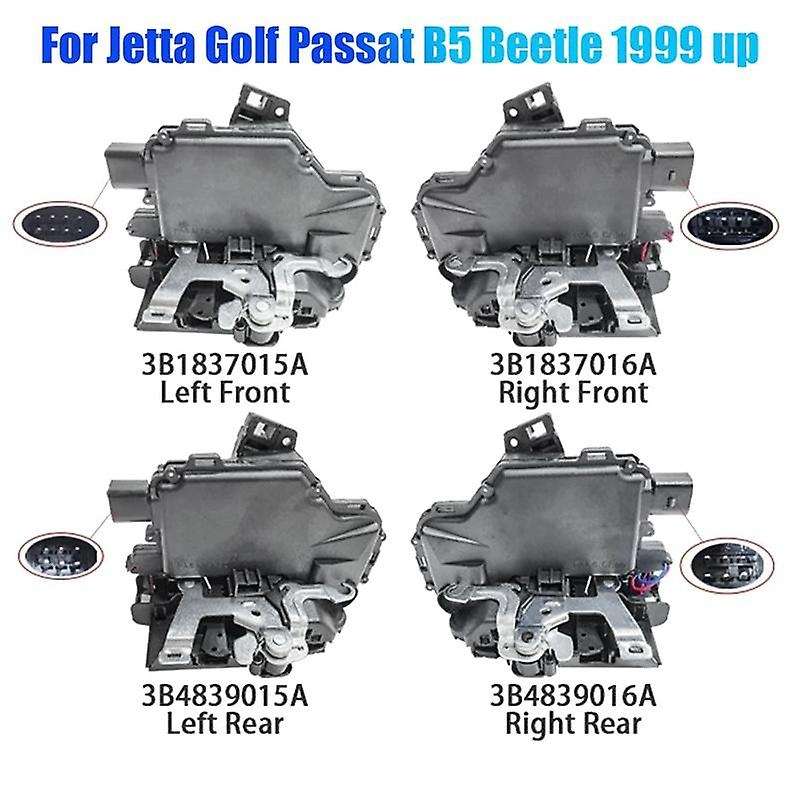 4Pcs/Lot New Door Lock Actuator Latch Front Rear Left Right Golf B5 3B1839015A 3B1839016A