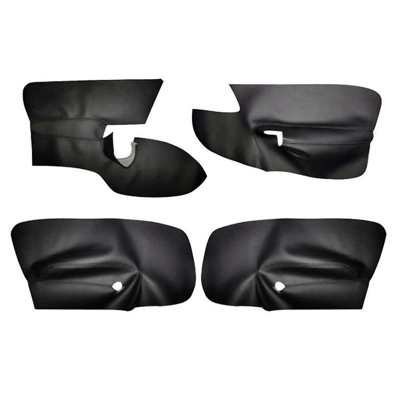 4Pcs/Set Black LHD 4 Doors Armrest Panel Leather Cover Inner Trim for Golf MK5 2005-2010 with Tools