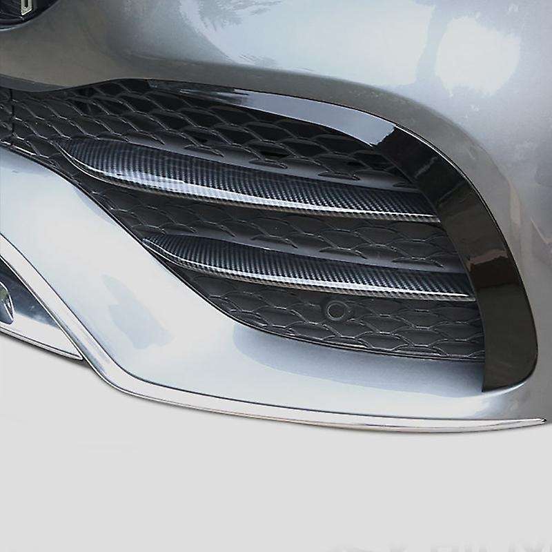 4Pcs/Set Carbon Fiber Car Sticker Front Bumper Grille Fog Light Trim Cover for GLS450 2020