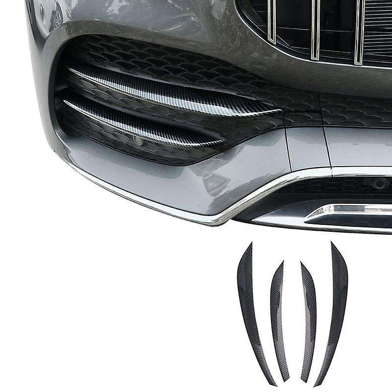4Pcs/Set Carbon Fiber Car Sticker Front Bumper Grille Fog Light Trim Cover for GLS450 2020