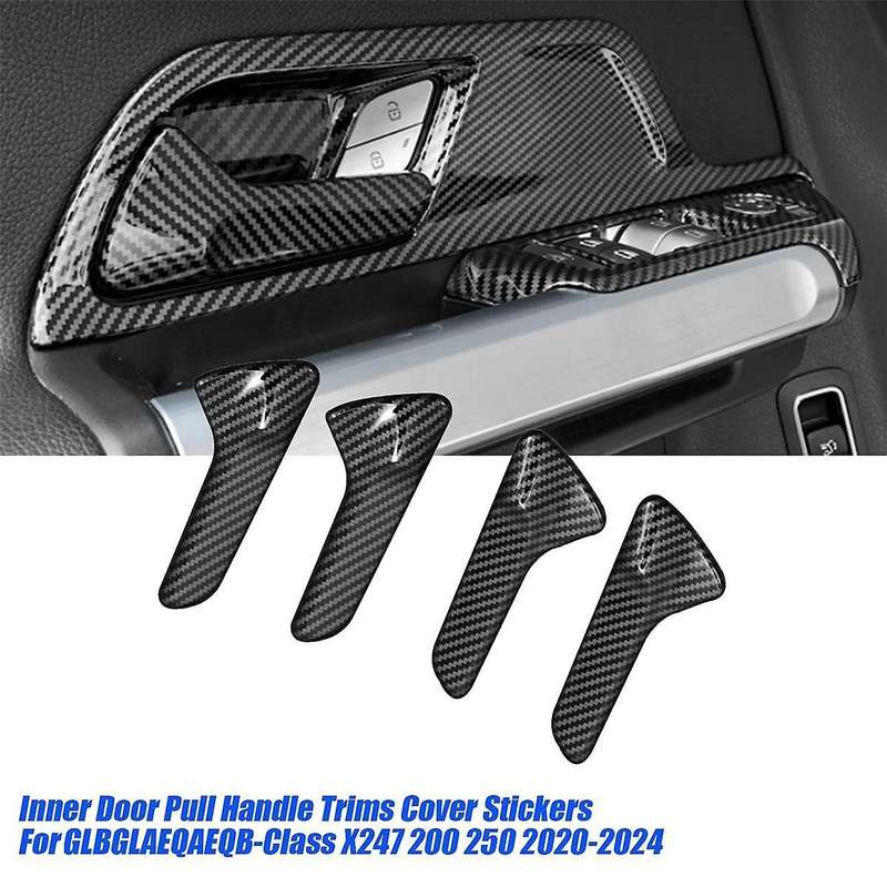 4PCS/Set Car Inner Door Pull Handle Trims Cover Stickers for /GLA/EQA/EQB-Class X247 200 250 2020-20