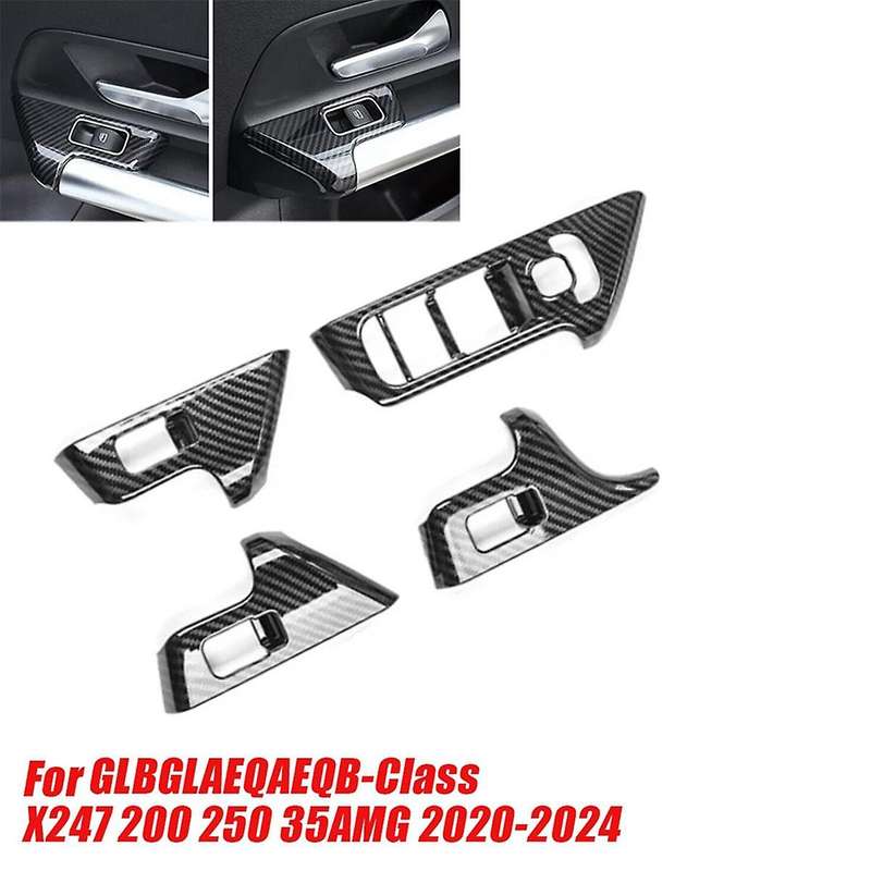 4PCS/Set Door Window Button Switch Panel Trims Cover Stickers for - /GLA/EQA/EQB-Class X247 2020-202