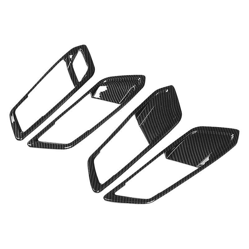 4Pcs/Set Carbon Fiber Color ABS Car Interior Door Handle Frame Trim Cover Fit for  3 Series G20 2020
