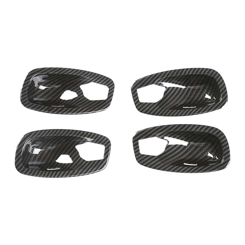 4Pcs/Set Carbon Fiber Style Door Handle Bowl Decoration Cover Trim for - 5 Series E60 E61 2006-2010