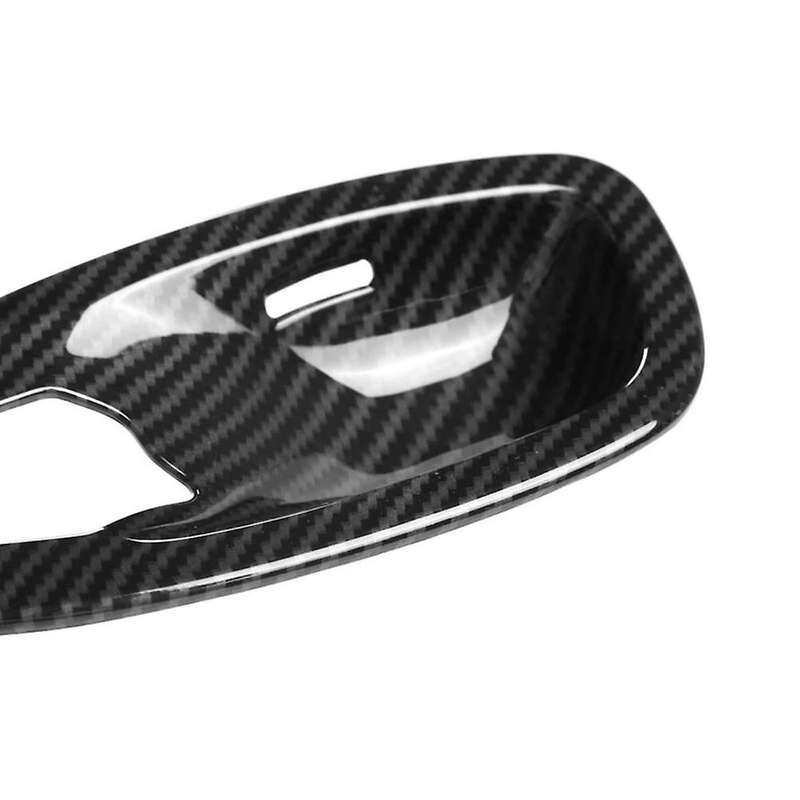 4Pcs/Set Carbon Fiber Style Door Handle Bowl Decoration Cover Trim for - 5 Series E60 E61 2006-2010