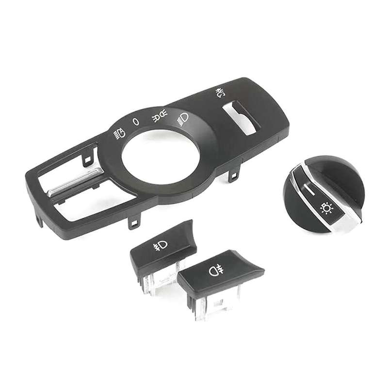 4Pcs/Set Headlight Switch Rotation Button Head Light Lamp Control Panel for 5 6 7 Series X3 X4 Matt