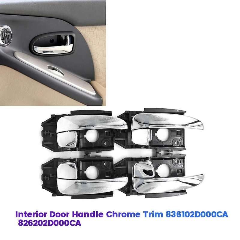 4pcs/Set Left+Right Interior Door Handle Assembly 836102D000CA 826202D000CA for 2001-2006 83610-2D00