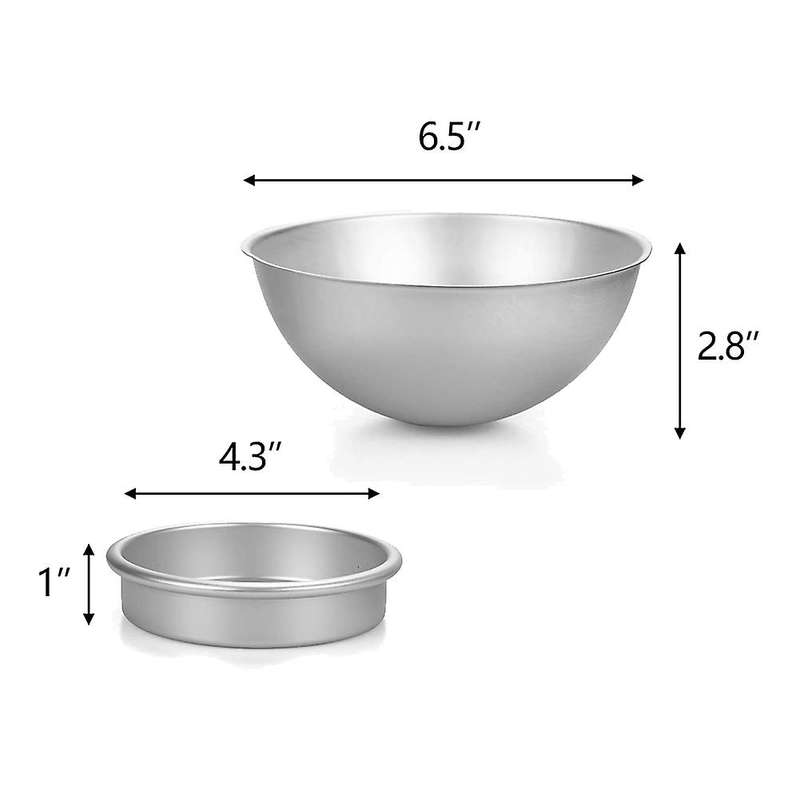 4Pcs/Set Round 3D Ball Shaped Cake Tin Aluminum Cake Pan Decorating Pastry Tools Cake Mold