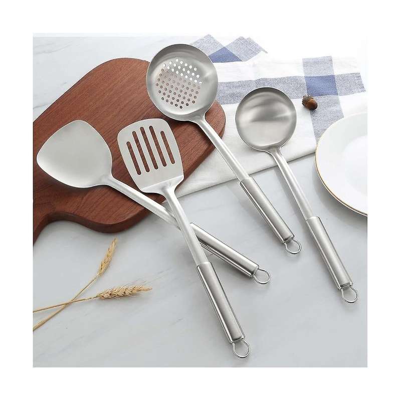 4-piece Cooking Utensils Set, Spatula Set, Wok Utensils Set Include Slotted Spoon, Wok Spatula and S
