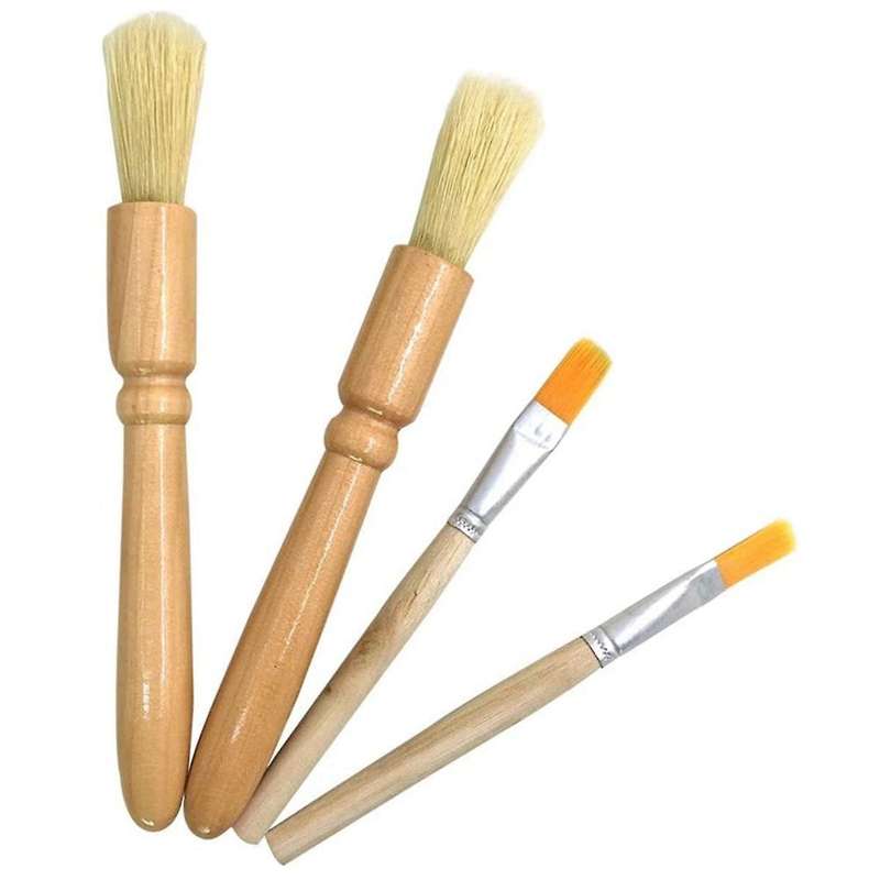 4-piece Coffee Cleaning Brush Wooden Handle Cleaning Brush Is Used for Cleaning Coffee Grinder.