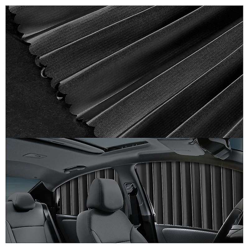 4Pcs/Set Universal Car Window Sun Shade Curtain Magnetic Sun Shade(Black)
