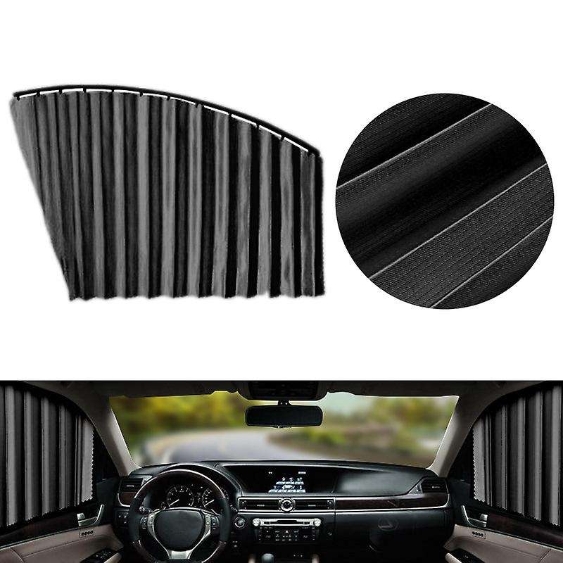 4Pcs/Set Universal Car Window Sun Shade Curtain Magnetic Sun Shade(Black)