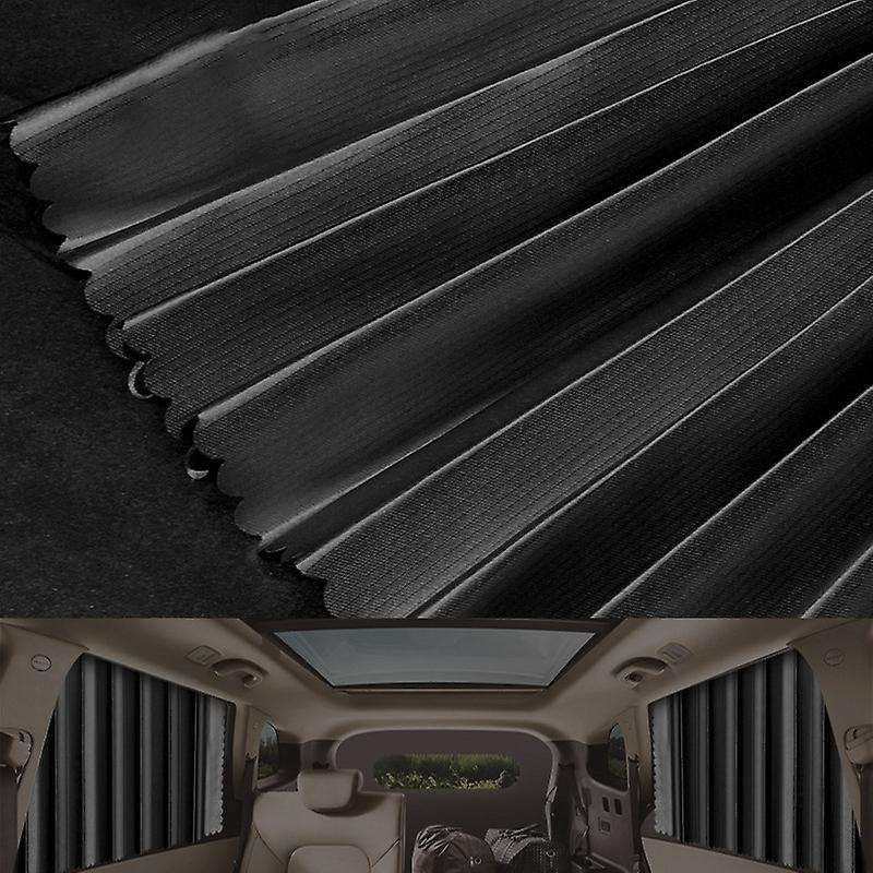 4Pcs/Set Universal Car Window Sun Shade Curtain Magnetic Sun Shade(Black)