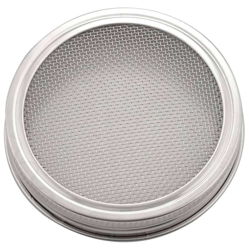 4pcs/set Stainless Steel Sprouting Lid for Wide Mouth Jars Canning Jars Speed Strainer Lid Net Cove