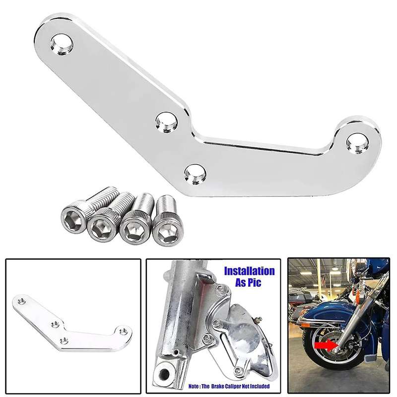 4-Piston Front Brake Caliper Bracket Adapter for 84-99 Touring Softail