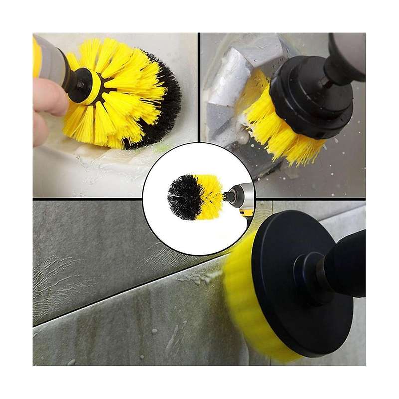 4-piece Electric Cleaning Brush Head Kit Multi-functional Ceramic Tile Space Car Hub No Dead Angle H