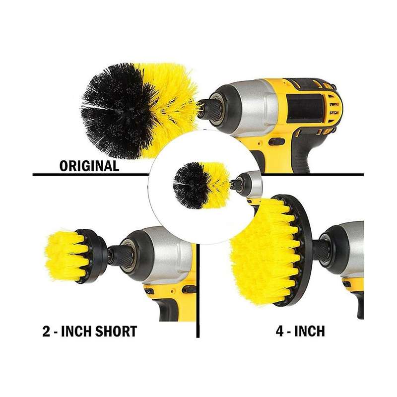 4-piece Electric Cleaning Brush Head Kit Multi-functional Ceramic Tile Space Car Hub No Dead Angle H