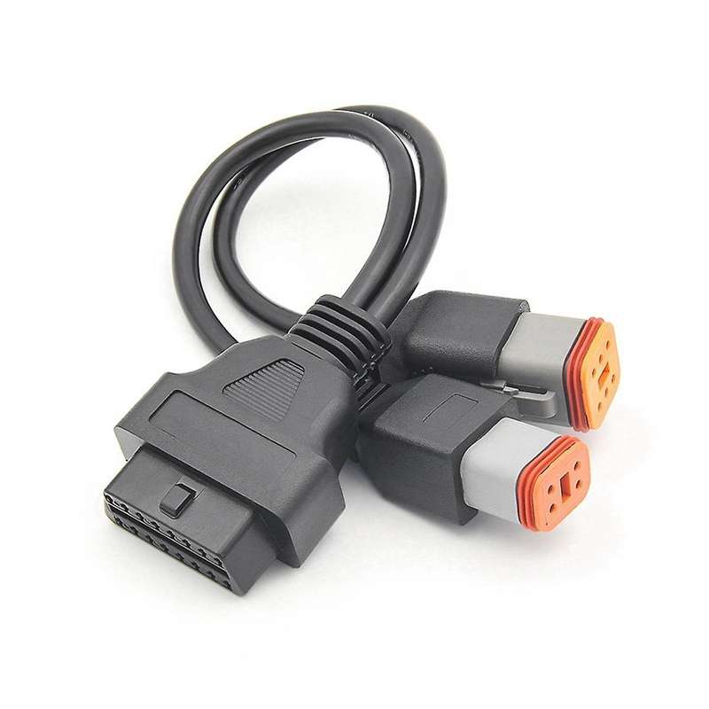 4pin for 6pin to 16pin Extension Cable Male to Female Motorcycle Diagnostic Tool OBD2 Connector