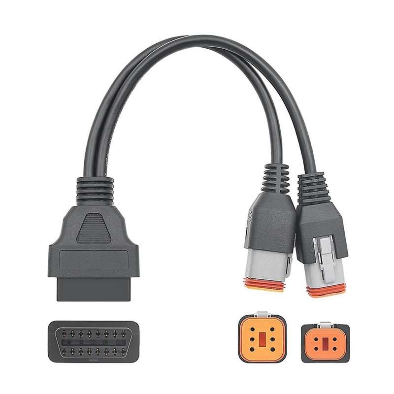 4pin for 6pin to 16pin Extension Cable Male to Female Motorcycle Diagnostic Tool OBD2 Connector