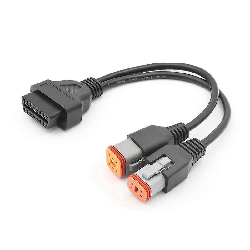 4pin for 6pin to 16pin Extension Cable Male to Female Motorcycle Diagnostic Tool OBD2 Connector