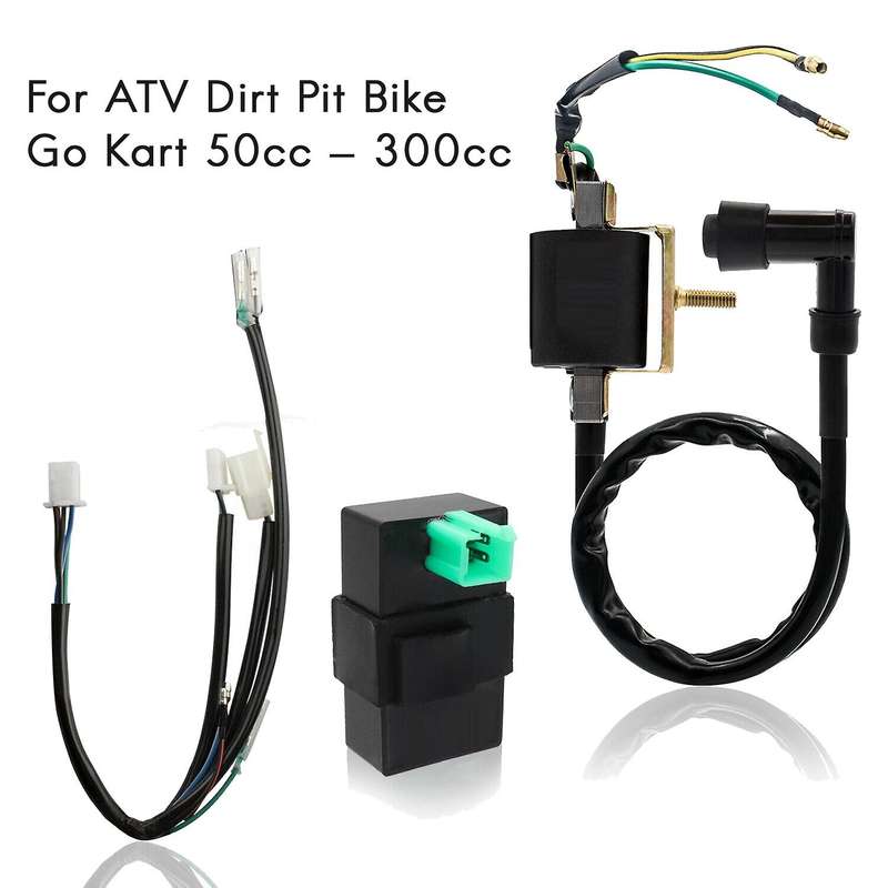 4-Pin CDI Box Ignition Coil Wiring Harness Kit for Quad ATV Dirt Pit Bike Go Kart 50Cc - 300Cc