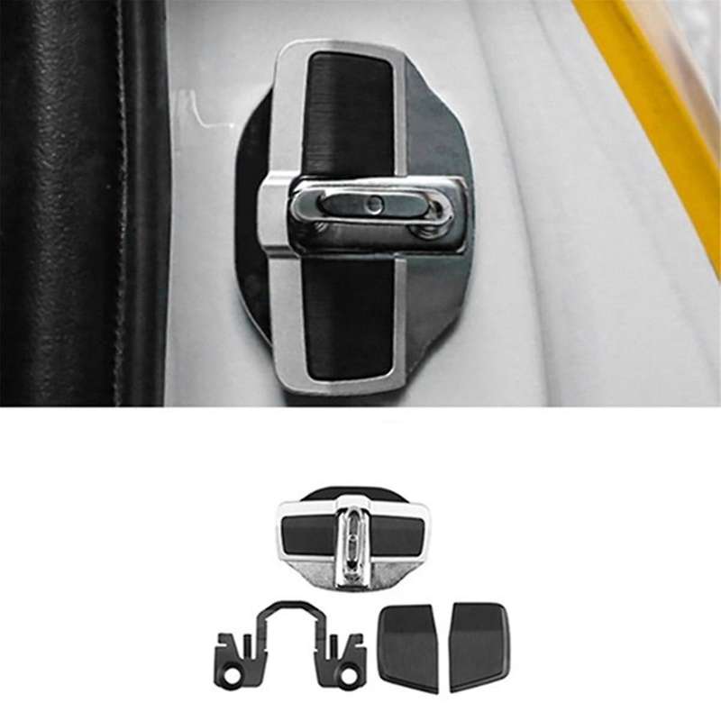 4Set Car Door Lock Buckle Stabilizer Protector Latches Stopper for Sienna Crown Yaris
