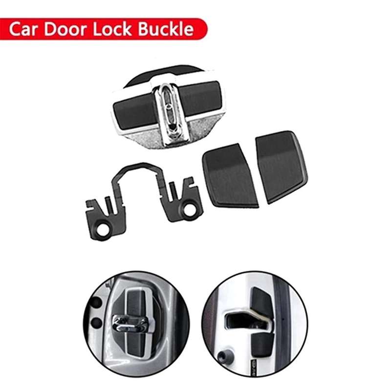 4Set Car Door Lock Buckle Stabilizer Protector Latches Stopper for Sienna Crown Yaris