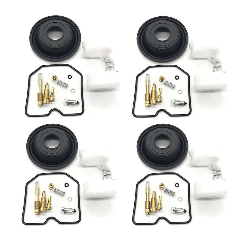 4Set Motorcycle Carburetor Repair Kit for GPz1100 ZX1100 1995-1997 1100 Plunger Diaphragm Rubber Flo