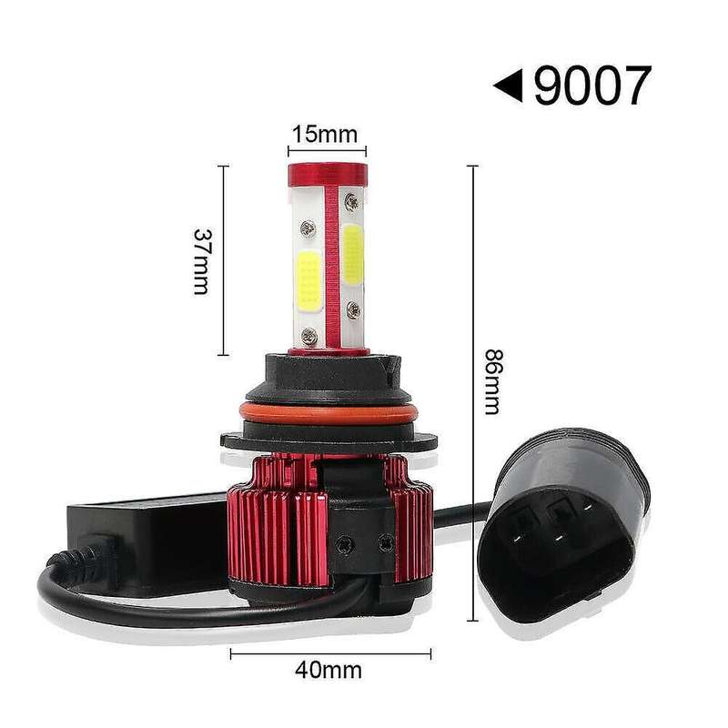 4Side 9007 HB5 COB LED Headlight Kit 32500LM Hi-Lo Beam Bulbs