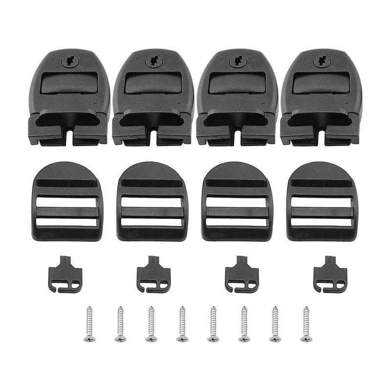 4Sets Spa Hot Tub Cover Clips Latch Replacement Kit Latch Locking with Key and Screws,for Cover Stra