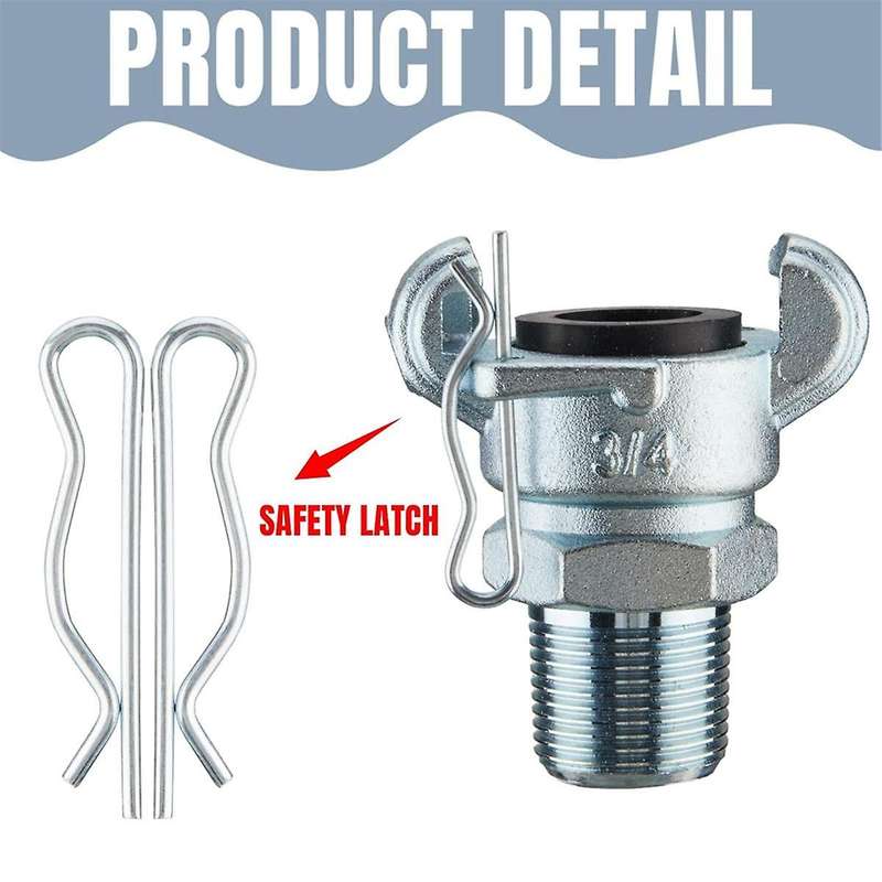 4sets Npt Air Hose Fitting 2 Lug Universal Coupling Chicago Fitting for Female and Male End (male En