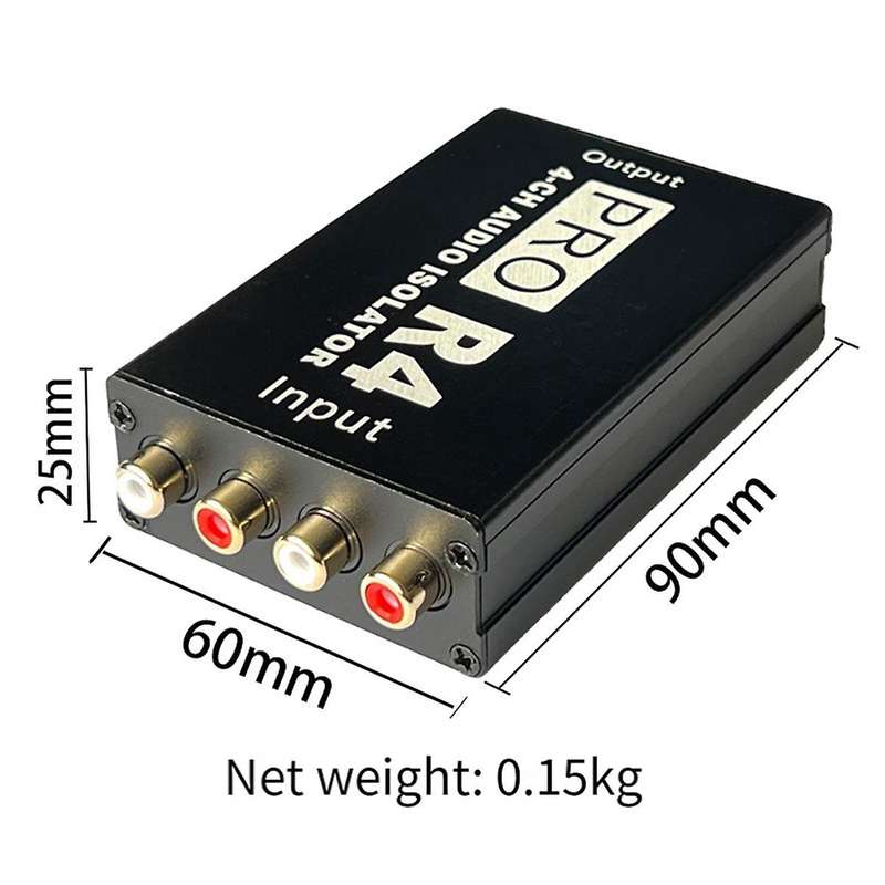 4-Way Lotus AV Audio Isolator 4CH Audio Noise Isolator Eliminates Current Sound Audio Common Ground