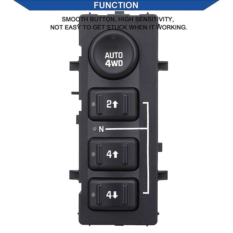 4WD Wheel Drive Switch Transfer Case Button for 15136039 15164520 19259313 901-072