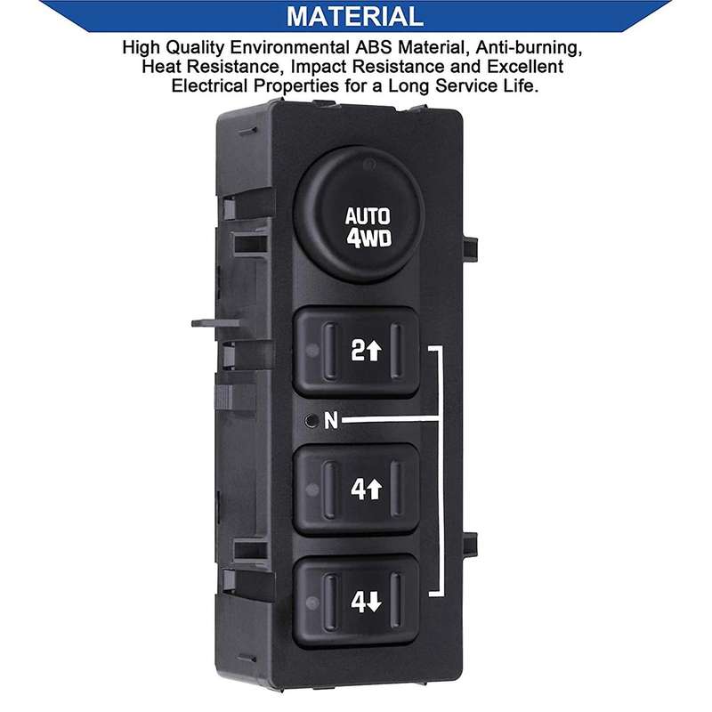 4WD Wheel Drive Switch Transfer Case Button for 15136039 15164520 19259313 901-072
