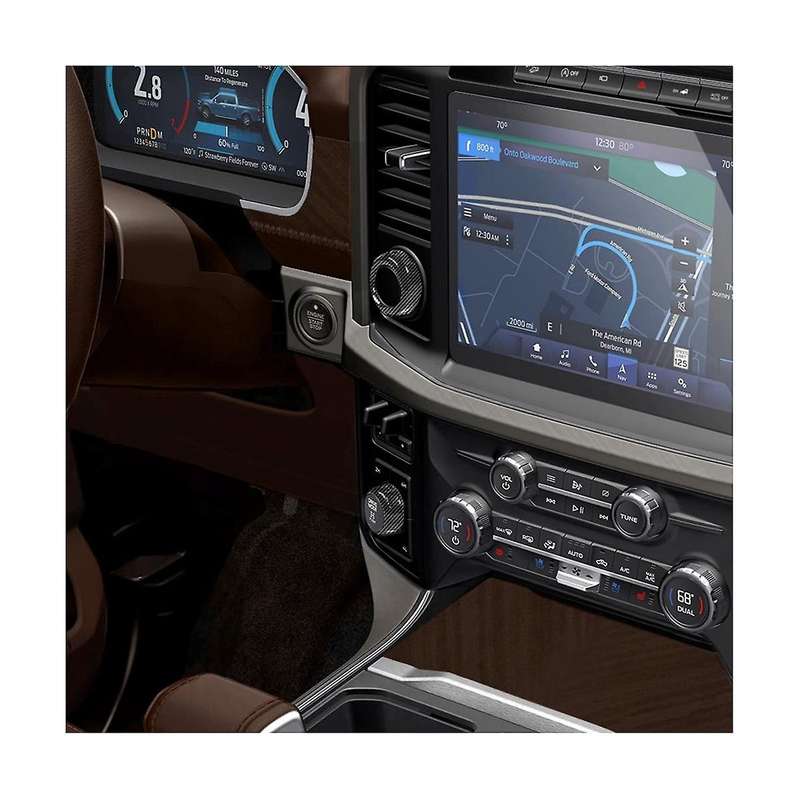 4WD Switch Cover with Trailer Control Switch Cover for 2021 2022 2023 Accessories - ABS Carbon Fiber