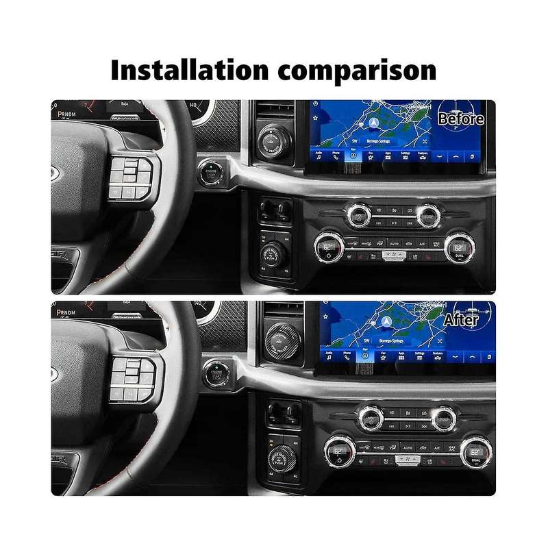 4WD Switch Cover with Trailer Control Switch Cover for 2021 2022 2023 Accessories - ABS Carbon Fiber