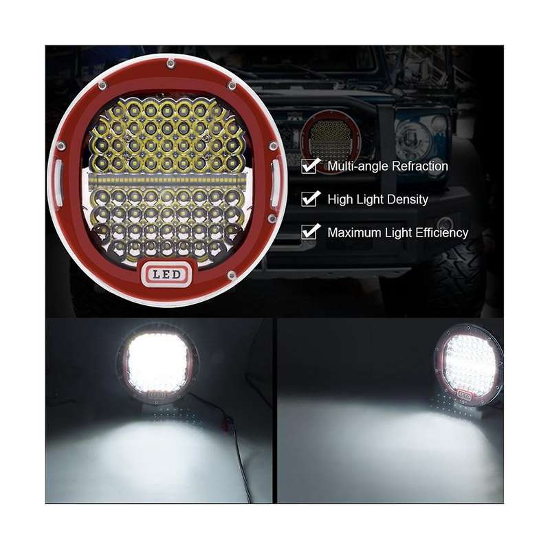 4wd Spot Led Roof Work Light for Lorry 7inch Ip68 Offroad Suv Pickup Truck Red