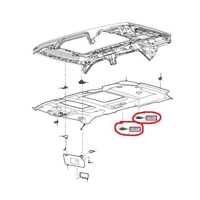 4X Car Ceiling Roof AC Heater Air Vent BL1Z-19893-AA for Explorer 2011-2019 BB5Z-19893-CA BB5Z19893A
